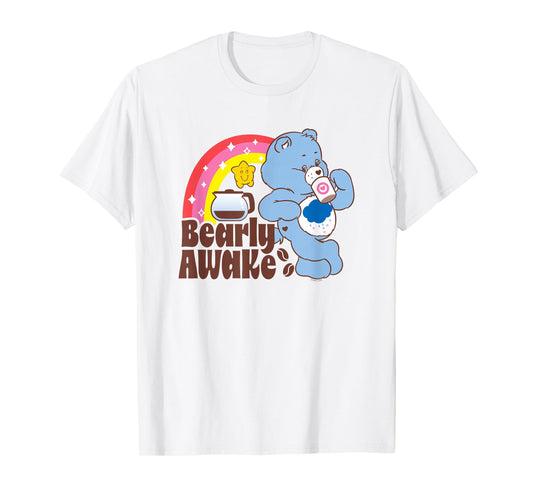 Care Bears Grumpy Bear Bearly Awake Coffee Fan Cartoon T-Shirt