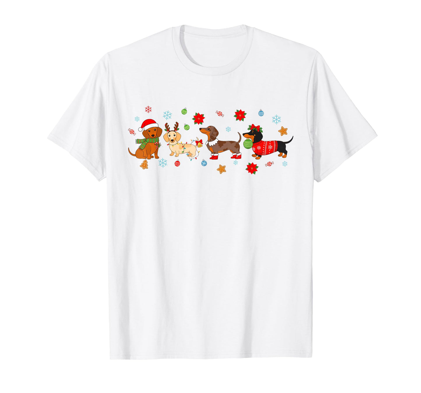 Christmas Dachshund Lover Wiener Doxie Mom Xmas Vibes T-Shirt