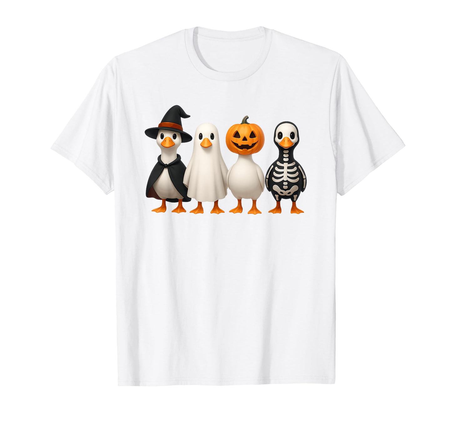 Gooses in Witch Ghost Pumpkin Costume Cosplay Halloween Day T-Shirt