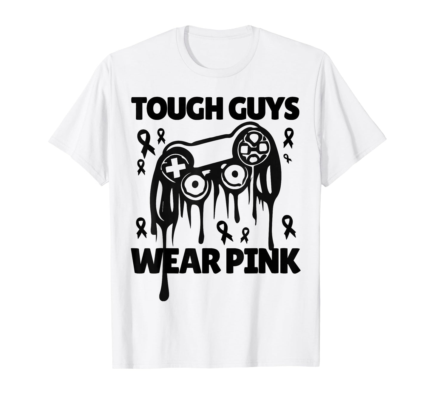 Tough Guys Wear Pink For Gamer Breast Cancer Awareness T-Shirt