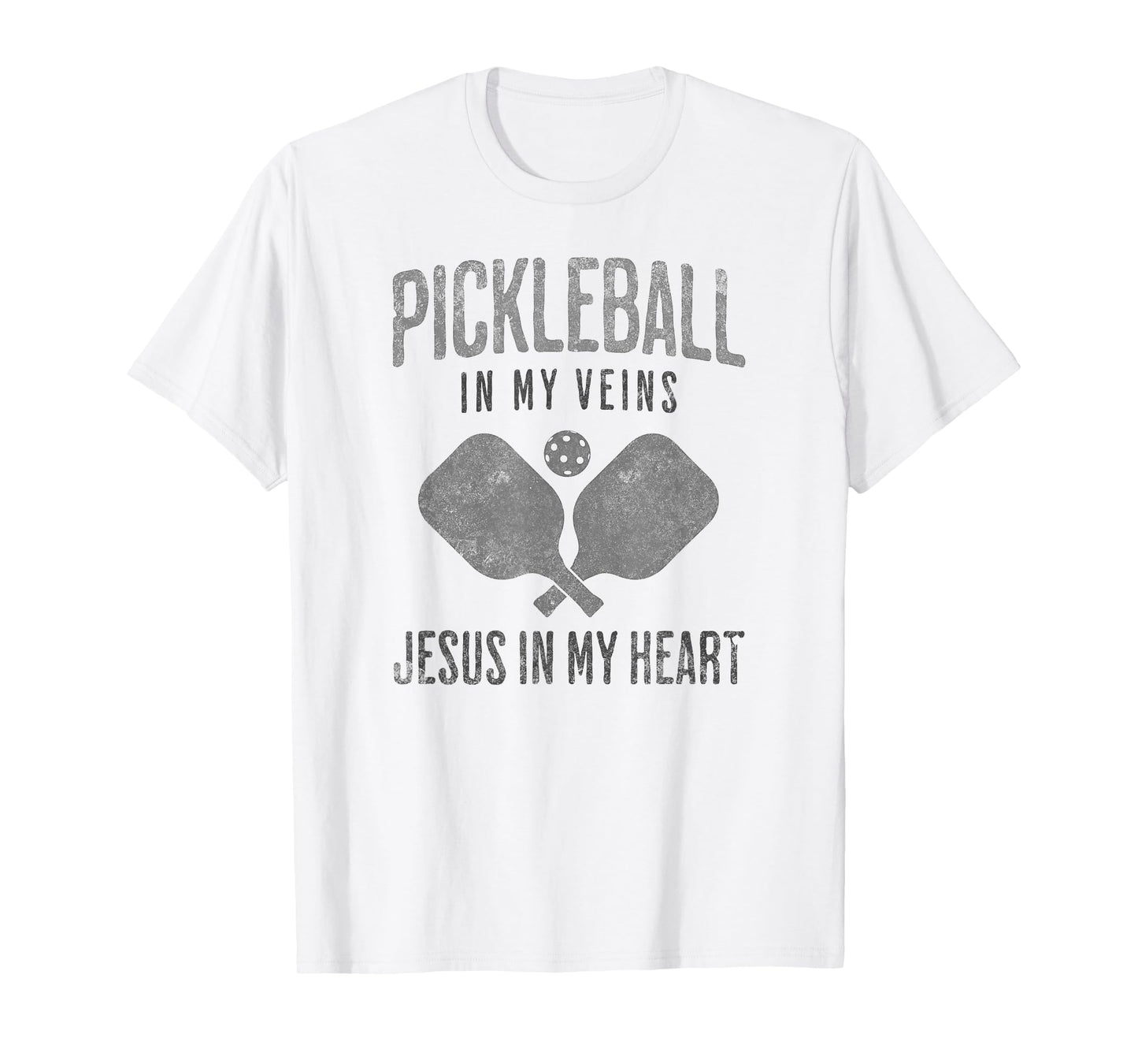 Pickleball In My Veins Jesus In My Heart Christian Player T-Shirt