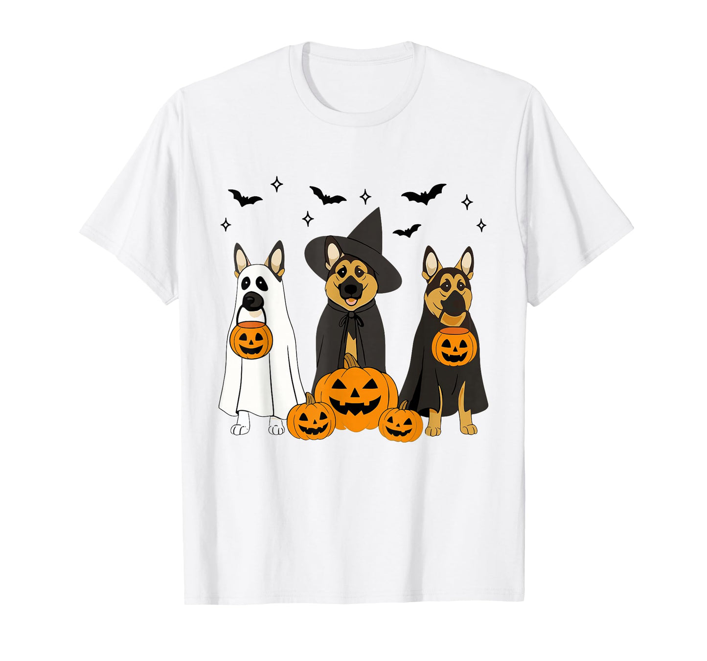 Witch German Shepherd Halloween German Shepherd Dog Mom T-Shirt
