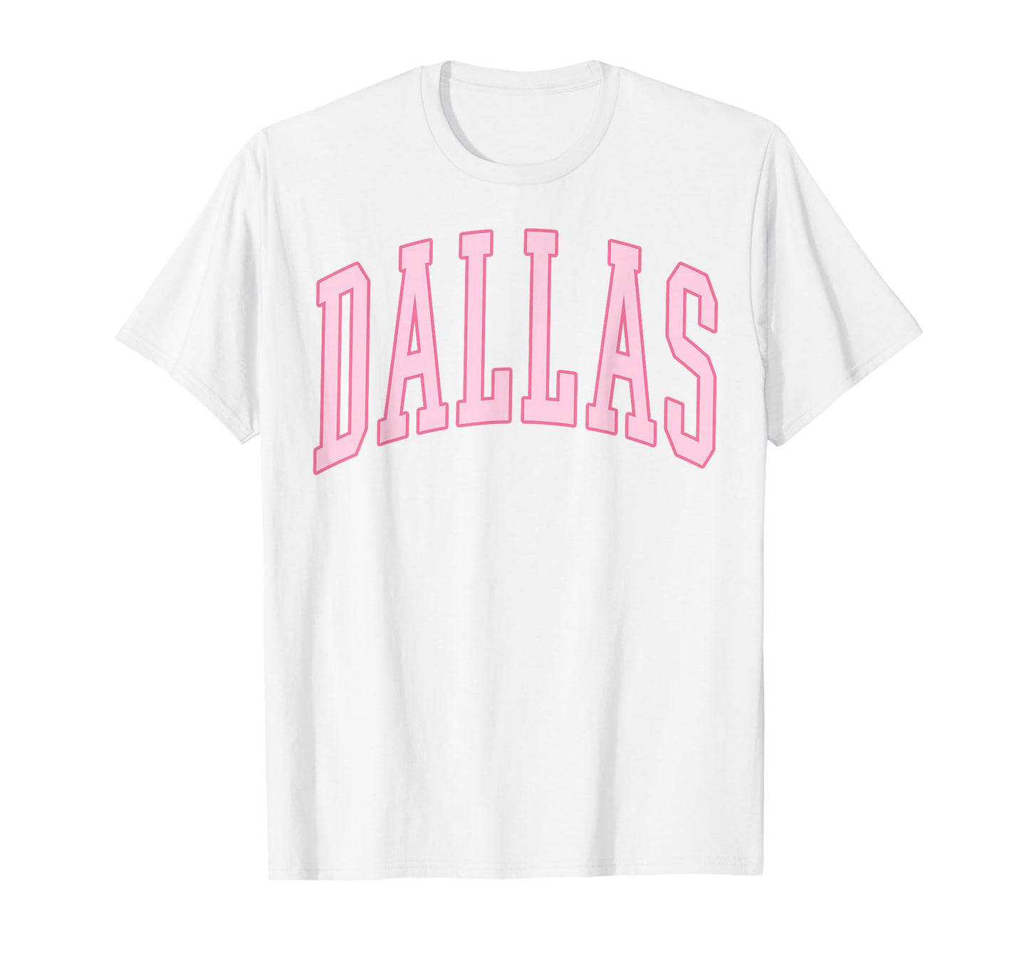 Dallas Vintage Preppy Varsity Pink Sports T-Shirt