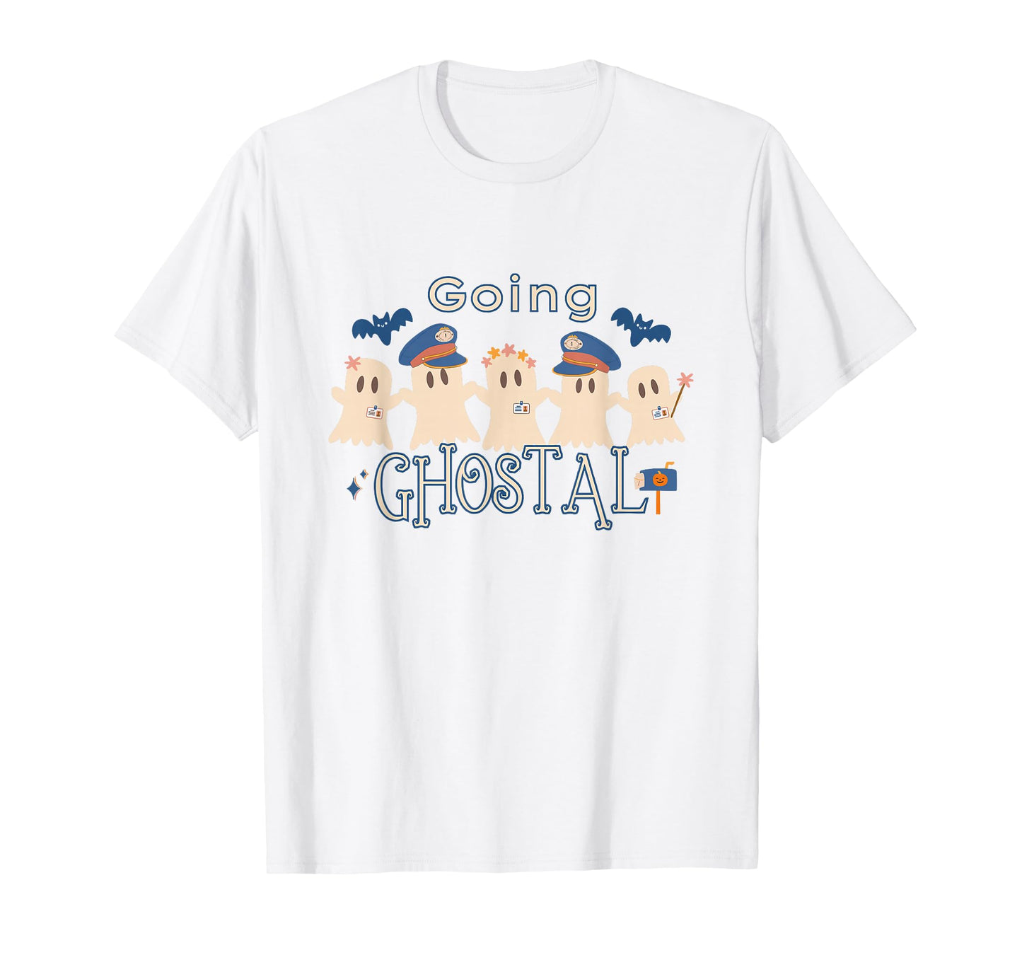 Going Ghostal Postal Worker Halloween Ghost Mail Carrier T-Shirt