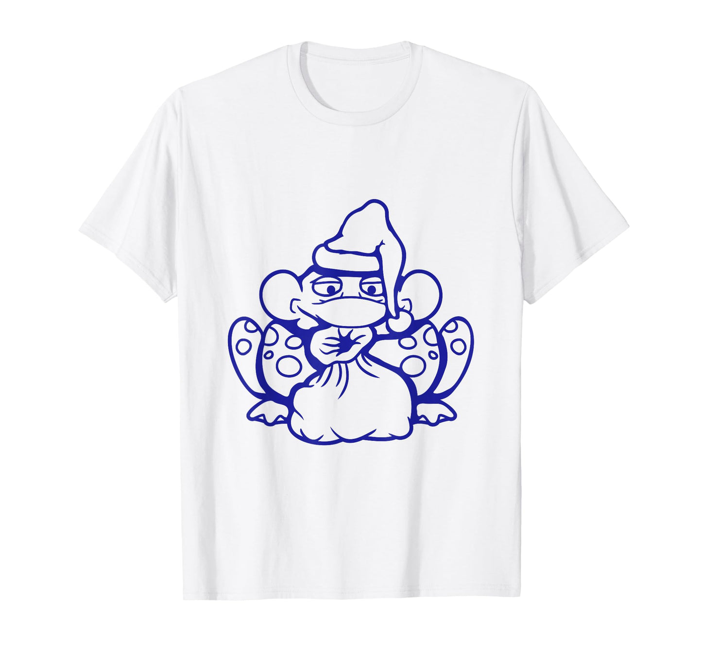 Frog Santa Claus Christmas Hat Funny Winter Celebration Fun T-Shirt