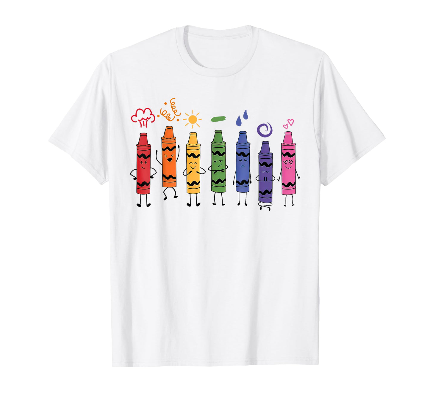 Mood Color Crayons Teacher T-Shirt