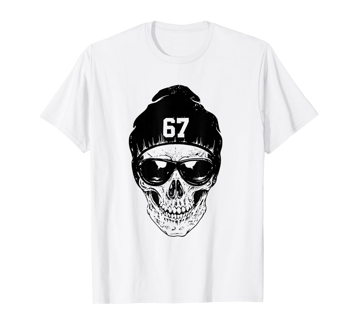 67 Six Seven 67 Meme Funny Distressed 67 Number Sports T-Shirt