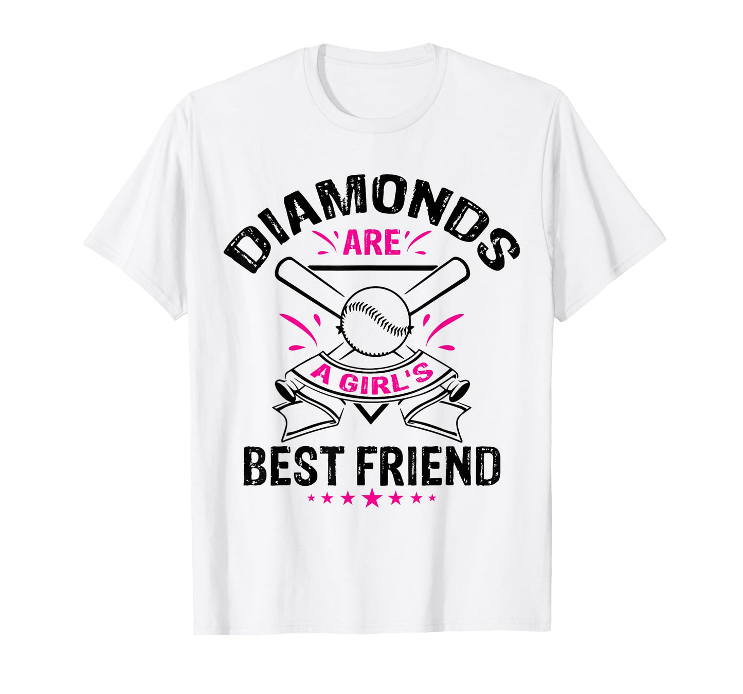 Diamonds are a Girl's Best Friend TShirt | Baseball Team Tee T-Shirt