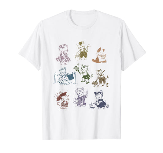 Vintage 90s Tattoo Cat Retro Kitten Cute Cat Lovers Cat Mom T-Shirt