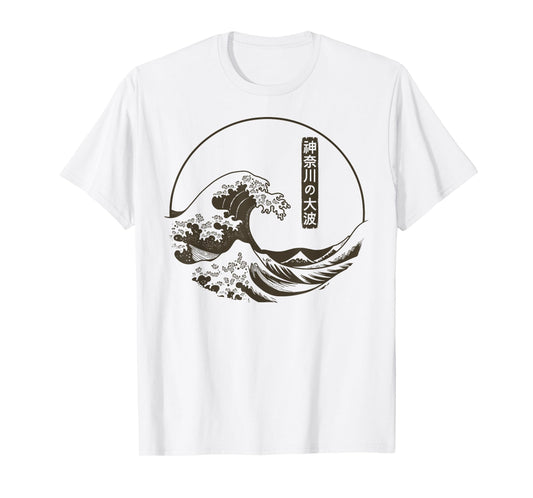 The Great Wave Kanagawa Retro 80s 90s Kanagawa Wave Japanese T-Shirt