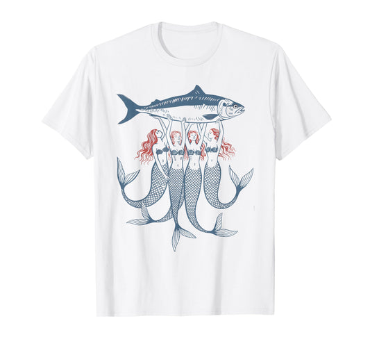 Sardines Fish Mermaid Ocean T-Shirt