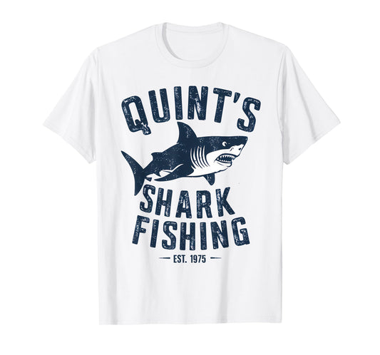 Vintage Quint's Shark Fishing 1975 Retro T-Shirt