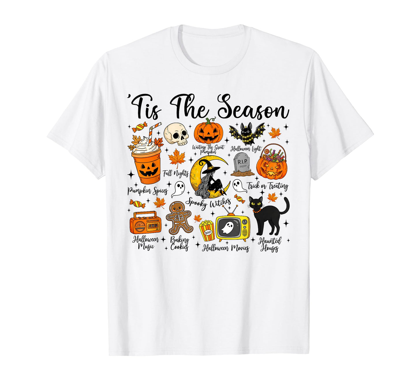 Tis The Season Halloween Pumpkin Spice Spooky Witch Fall T-Shirt