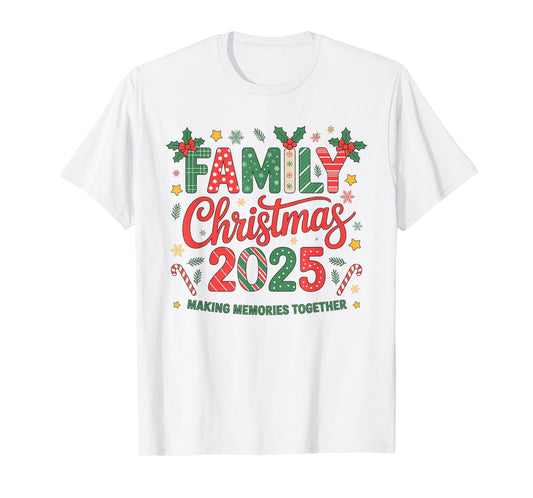 Family Christmas 2025 Santa Hat Matching Outfit Xmas Squad T-Shirt