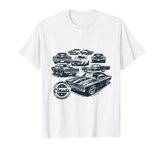 Classic Car Collection Vintage Muscle Cars T-Shirt