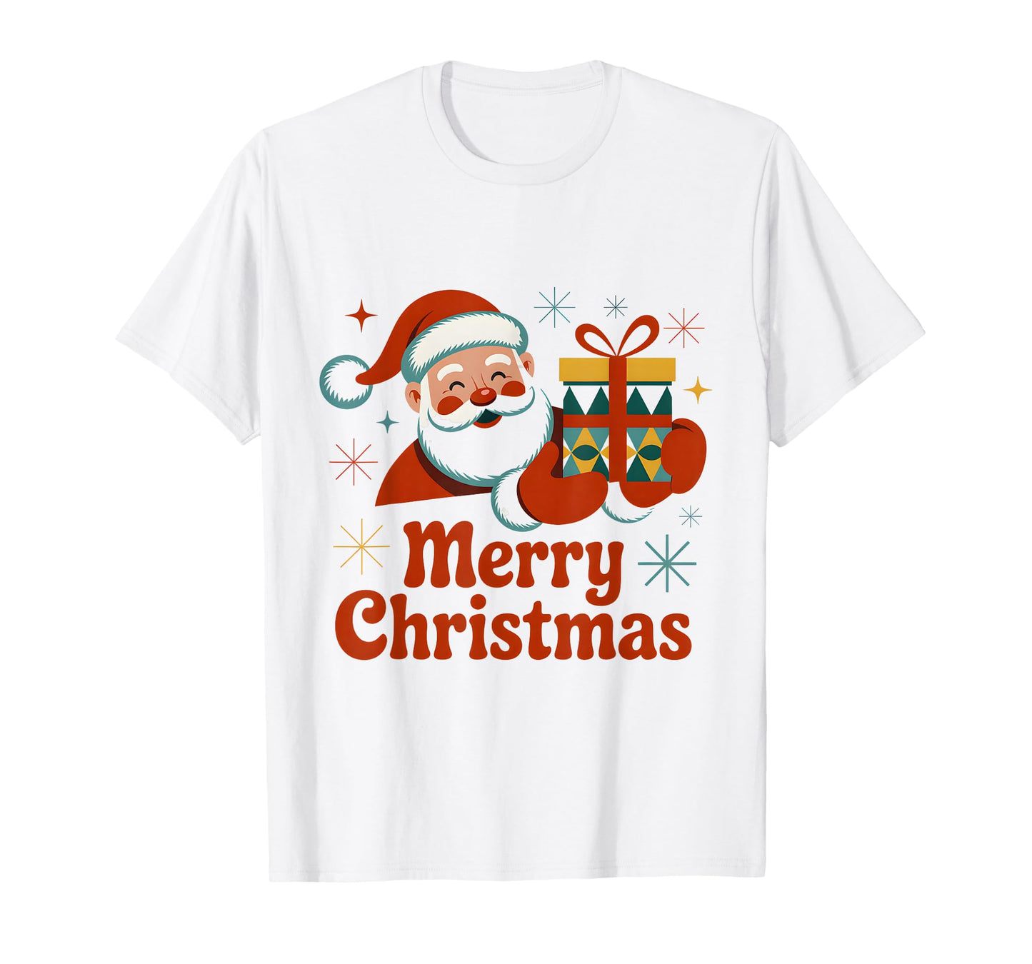 Vintage Santa Claus Merry Christmas Retro Design T-Shirt
