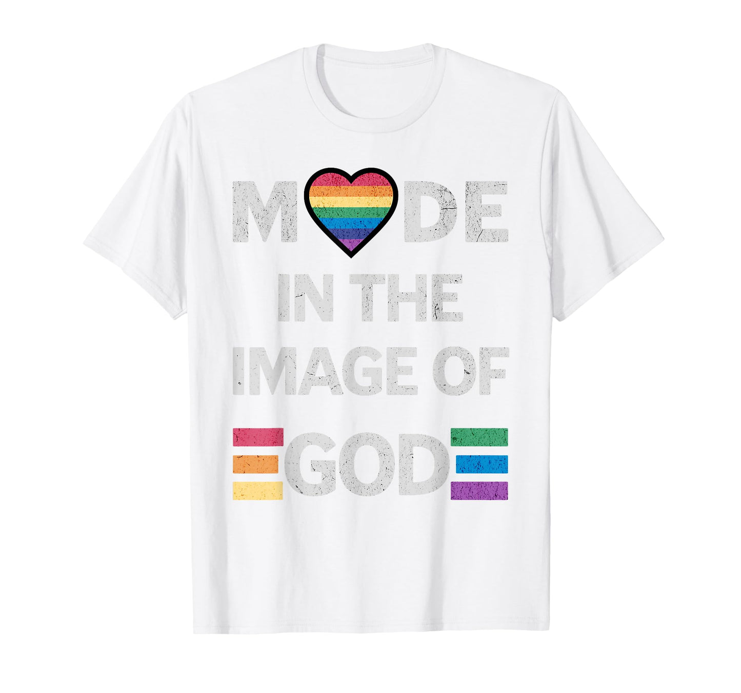 Made in the Image of God LGBT Love Christian Women Men T-Shirt