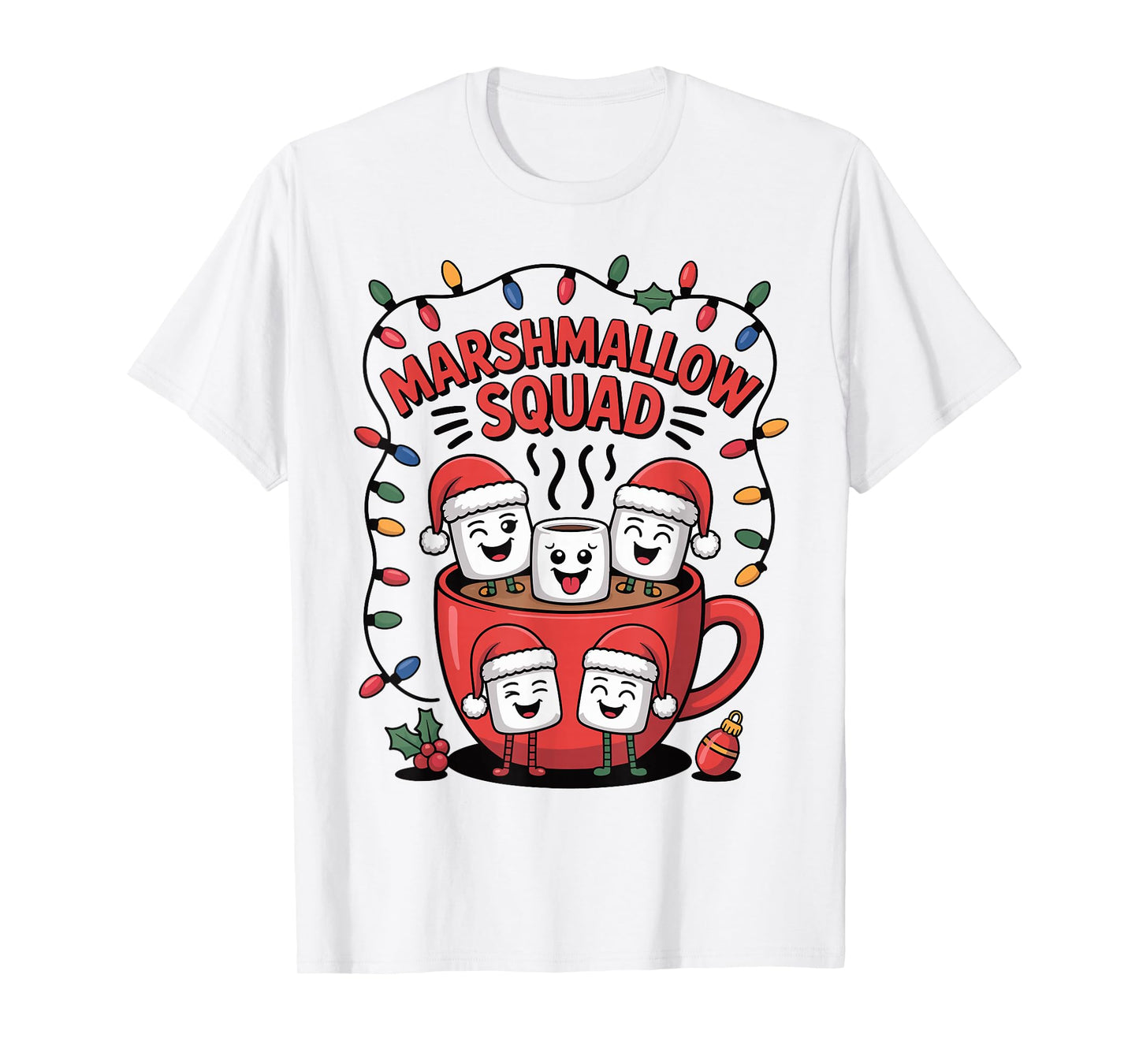 Christmas Marshmallow Squad Hot Chocolate Family Matching T-Shirt