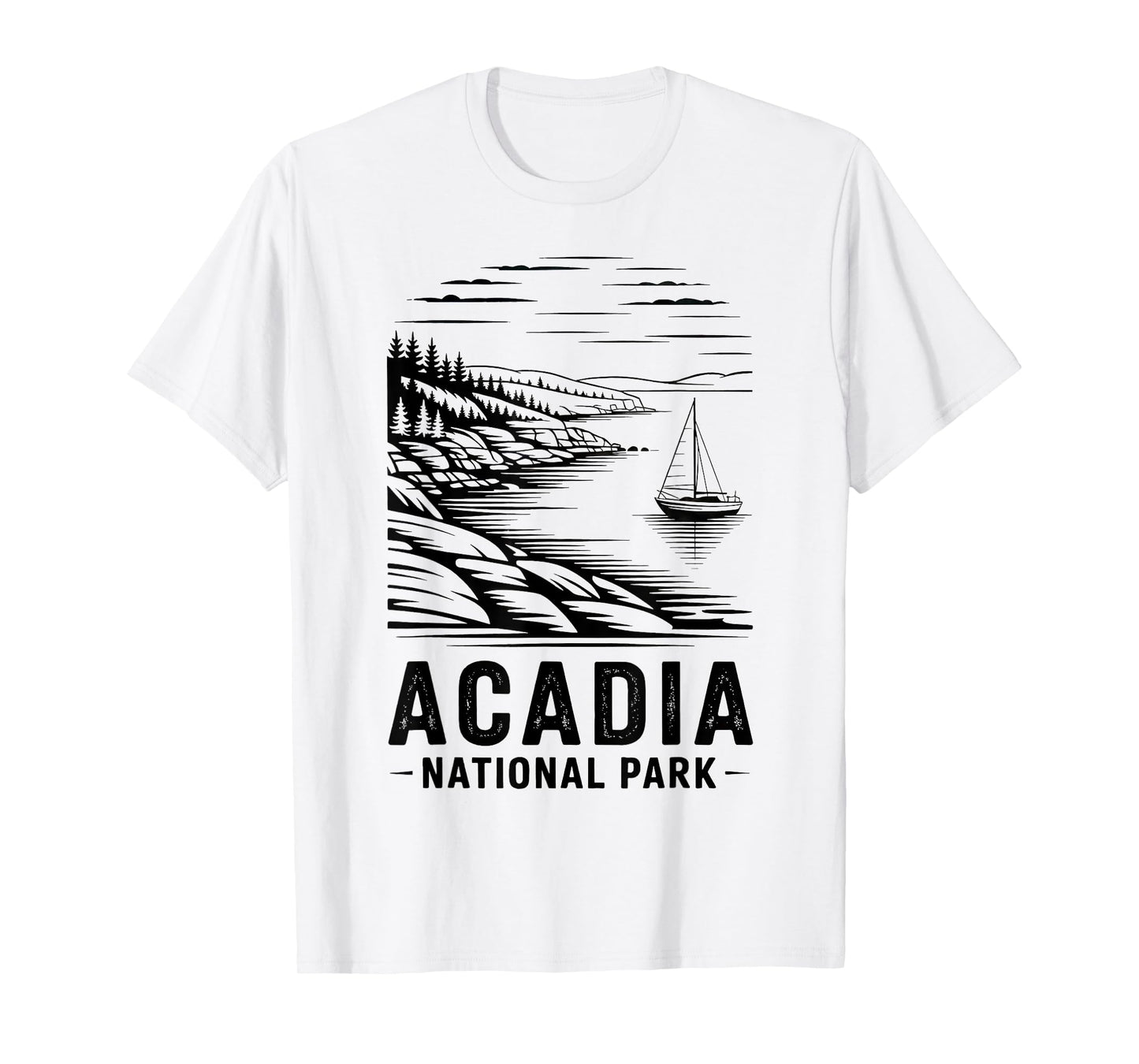 Acadia National Park Retro Outdoor Camping US National Park T-Shirt
