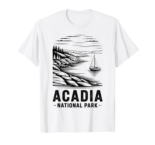 Acadia National Park Retro Outdoor Camping US National Park T-Shirt
