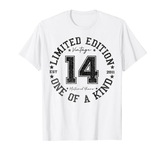 14 Year Old Gifts Vintage 2011 Limited Edition 14th Birthday T-Shirt