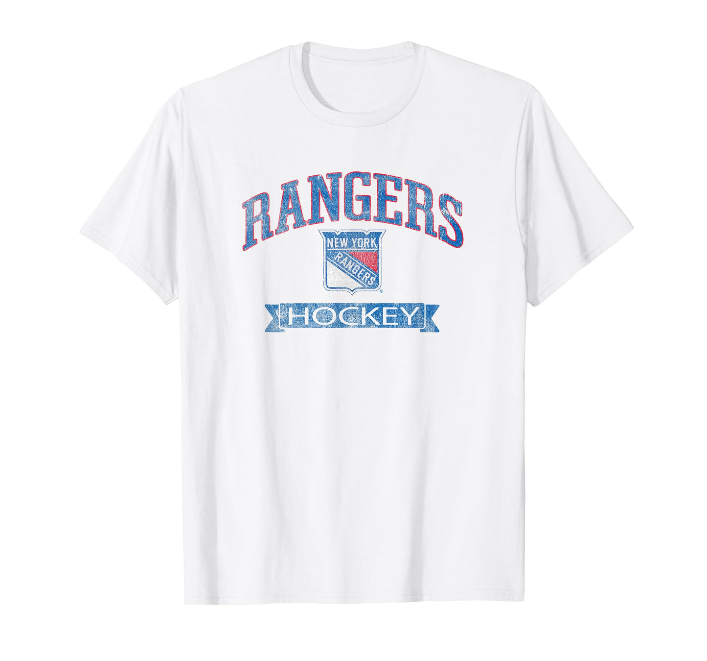 New York Rangers Vintage Hockey Gray Officially Licensed T-Shirt