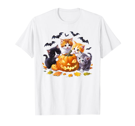 Vintage Cats Pumpkin Halloween cat pumpkin halloween costume Men Women Kids T-Shirt