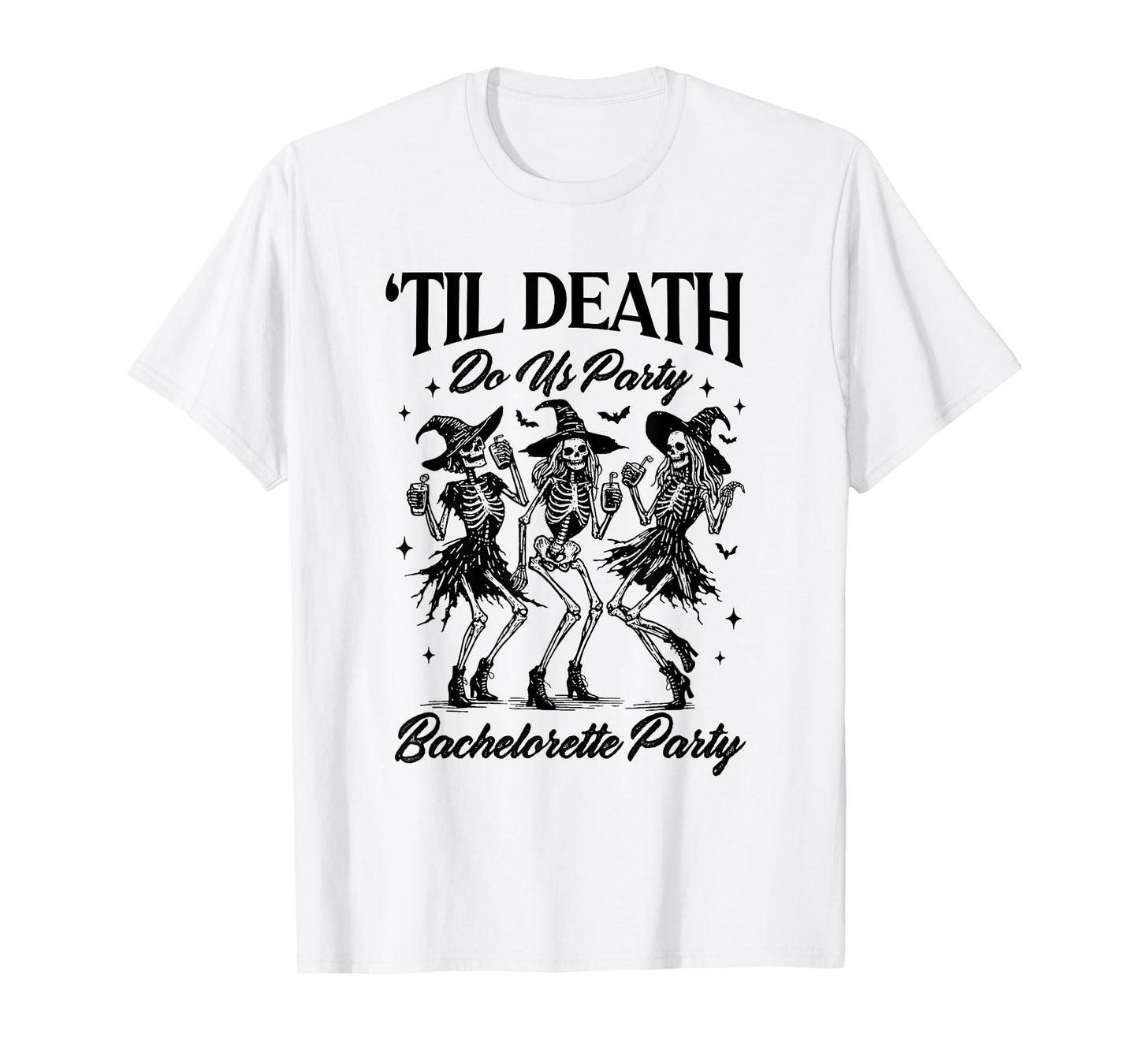 Til Death Do Us Party Retro Halloween Bachelorette Matching T-Shirt