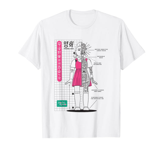 Squid Game 2 Young-Hee Giant Doll Schematics T-Shirt