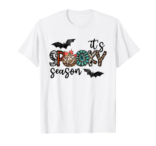 It's Spooky Season Pumpkin Leopard T-Shirt