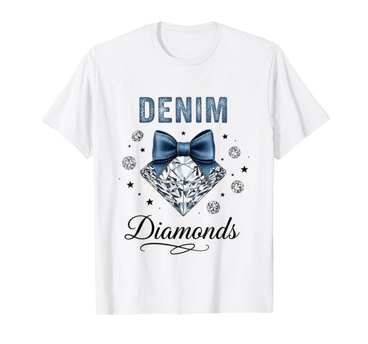 Denim and Diamonds Western Graphic Tee for Girls Women T-Shirt
