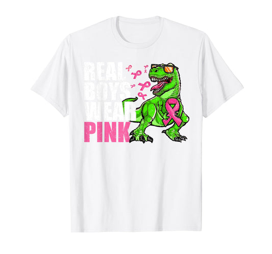 Breast Cancer Youths Toddlers, T Rex Breast Cancer Boys Kids T-Shirt