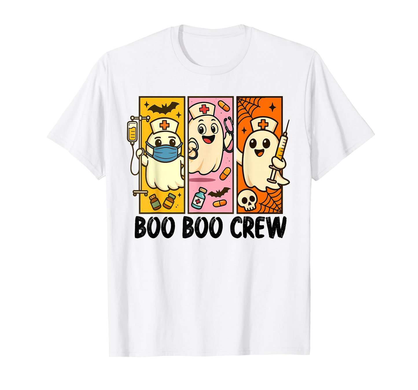 Halloween Vibes Spooky RN Nurse Squad Nursing Boo Booo Crew T-Shirt