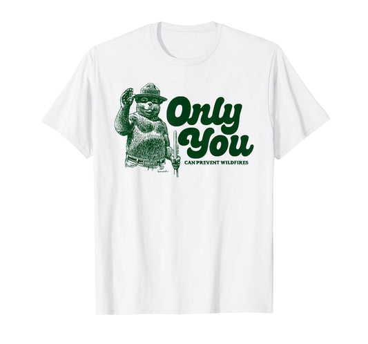 Vintage Waving Smokey Bear Only You Can Prevent Wildfires T-Shirt