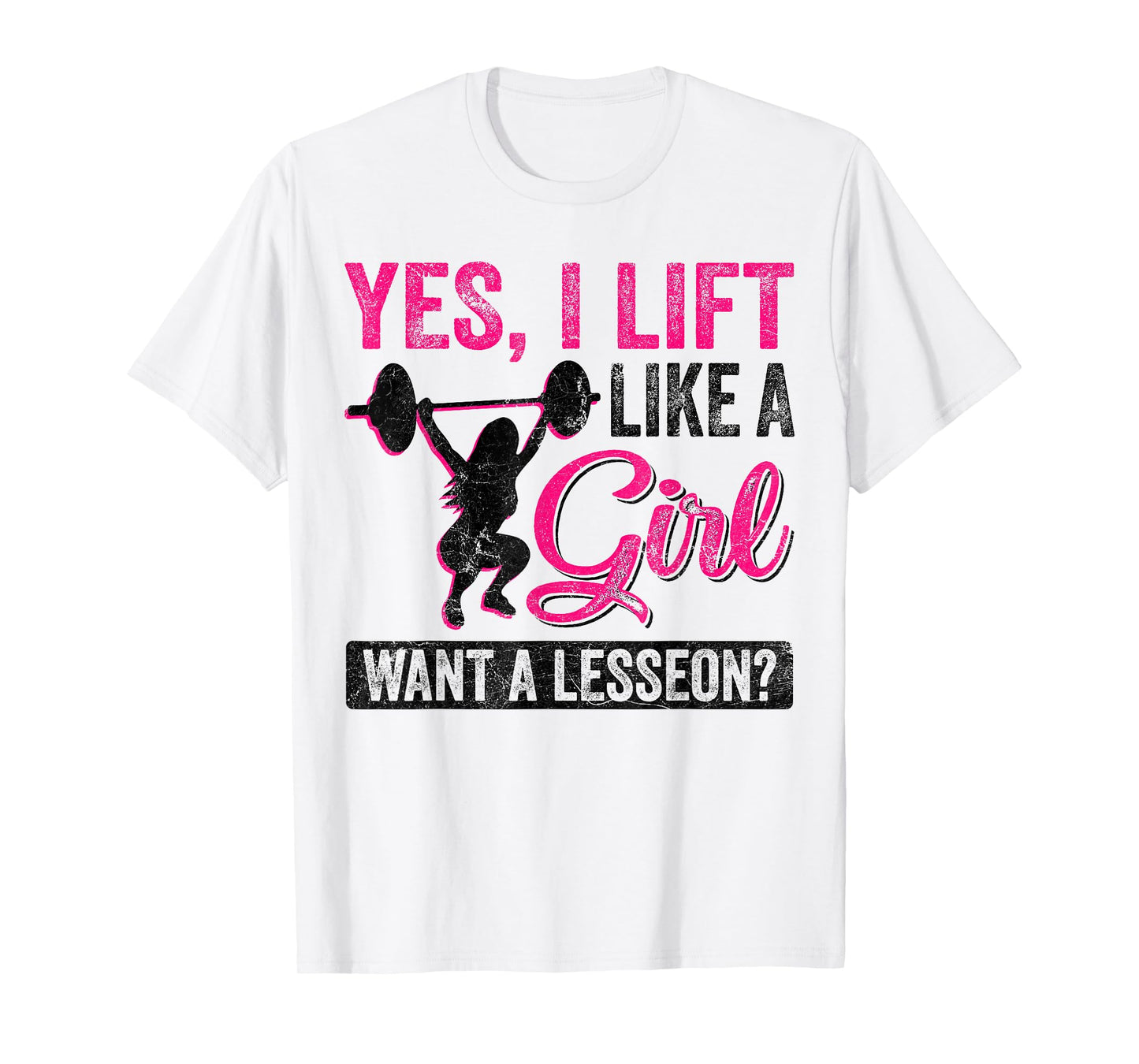 Funny Powerlifting Women Squat Bench Deadlift Girls Gym T-Shirt