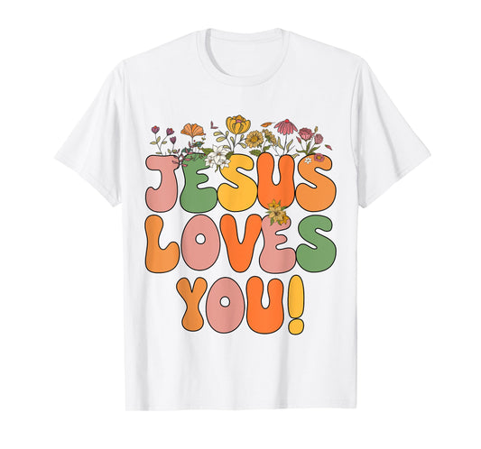 Toddler Jesus Loves You Christian Women Girls I Heart God T-Shirt