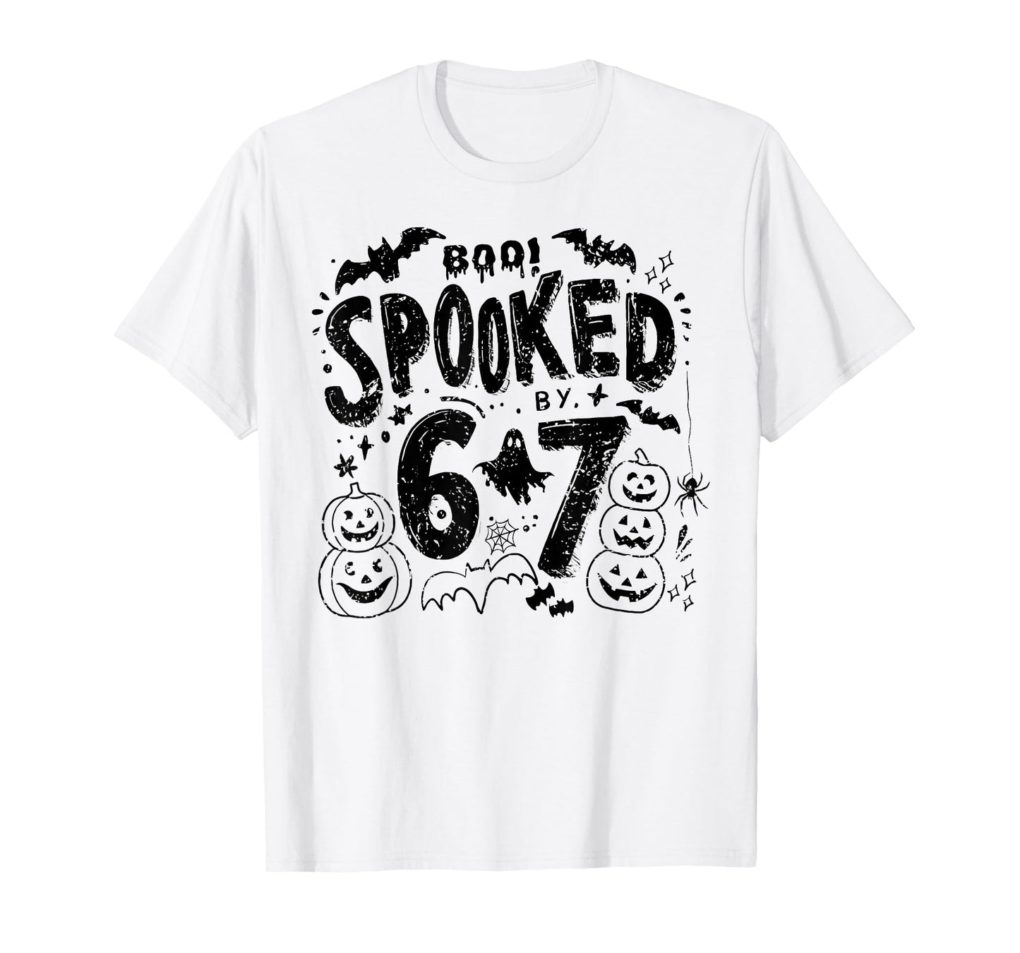 Vintage Boo Spooked by 6 7 Halloween Meme Gen Alpha Slang T-Shirt