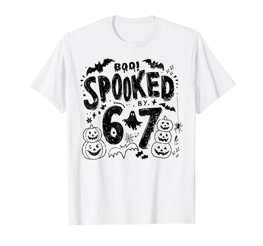Vintage Boo Spooked by 6 7 Halloween Meme Gen Alpha Slang T-Shirt