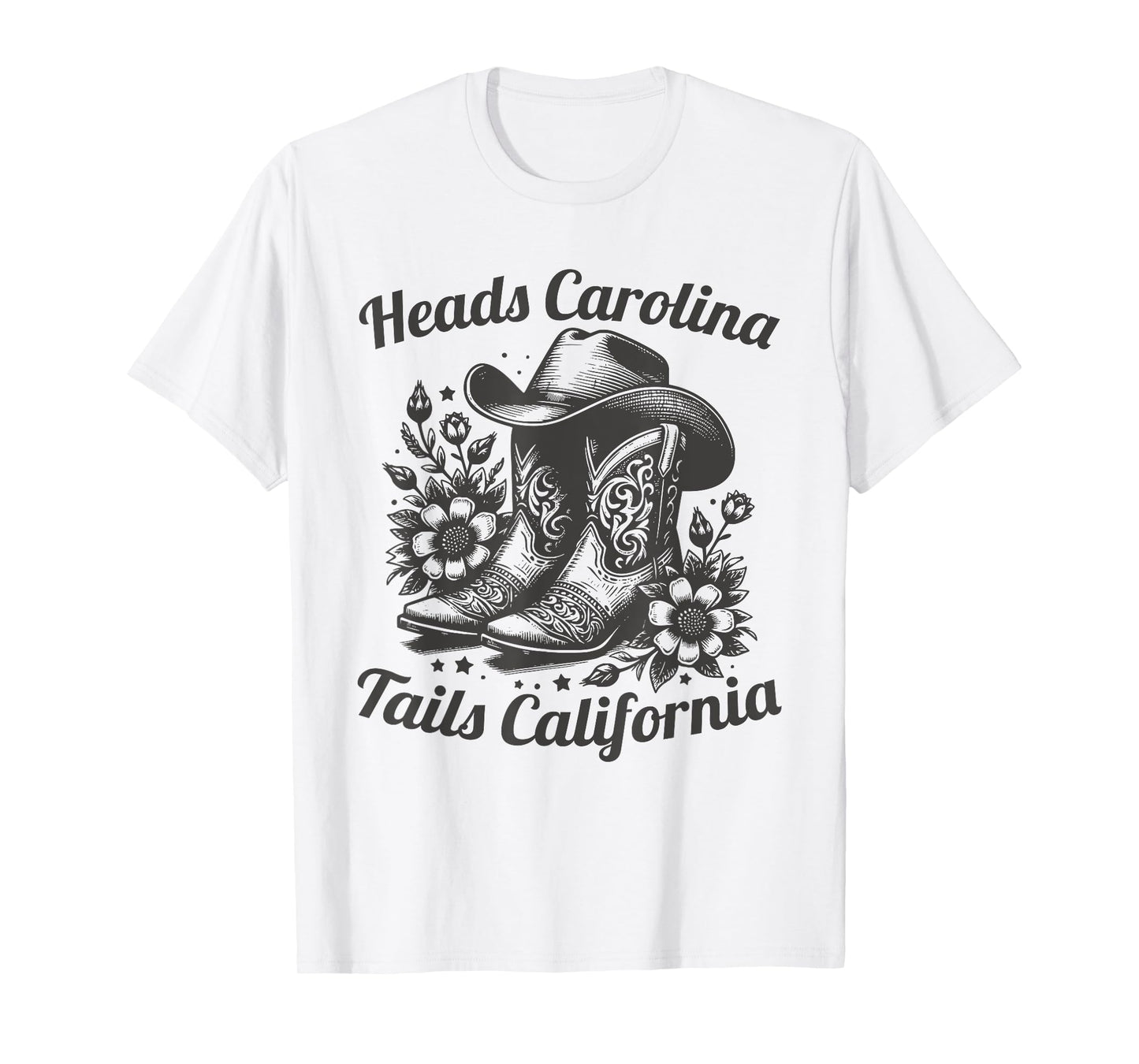 Heads Carolina Tail California Retro Vintage T-Shirt