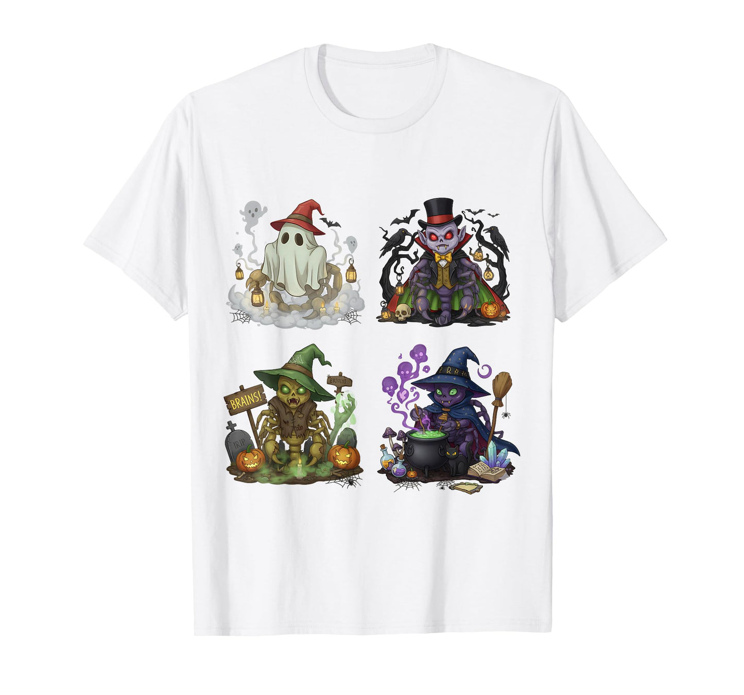 Scorpion Spooky Vampire Witch Boo Zombie Cute Halloween Boys T-Shirt