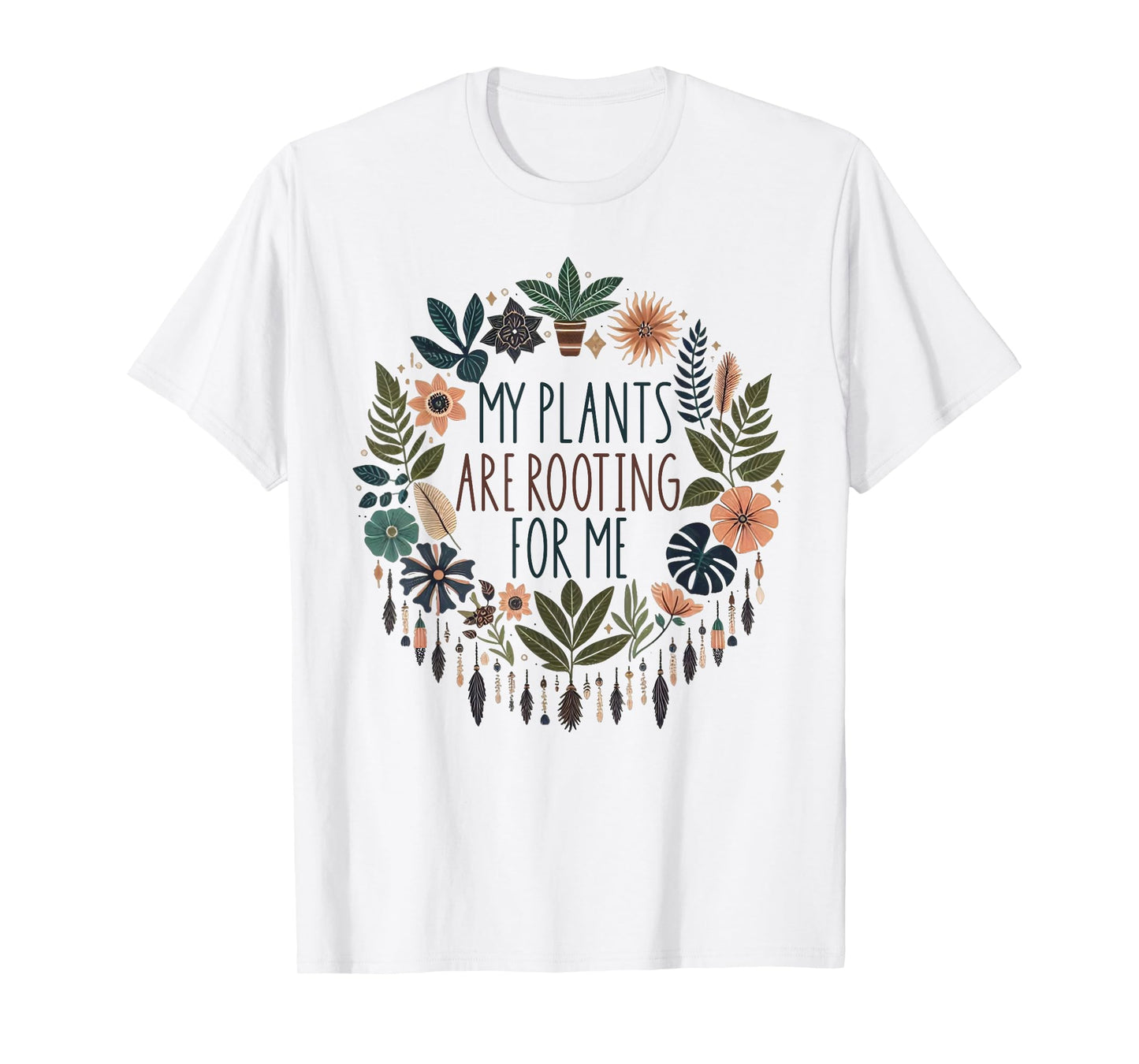 Retro Vintage My Plants Are Rooting For Me Plant Lover Funny T-Shirt
