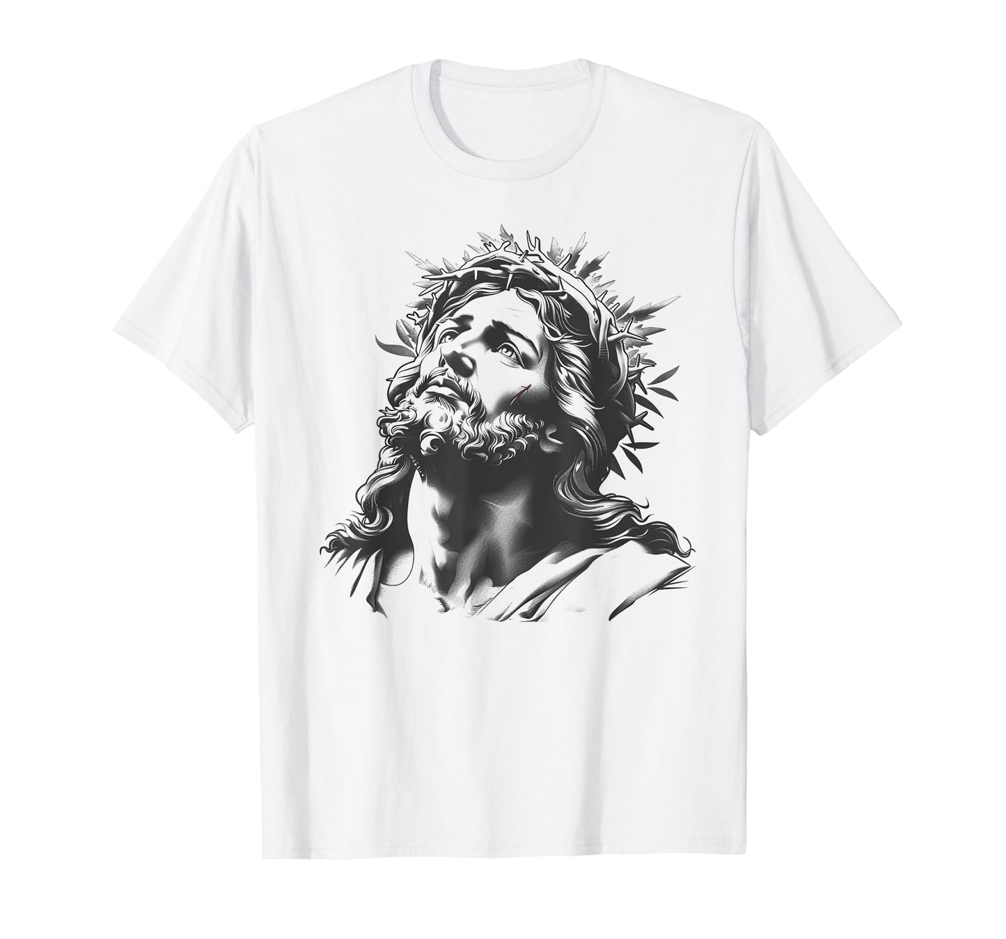 Tattoo Style Jesus Christ Face T-Shirt