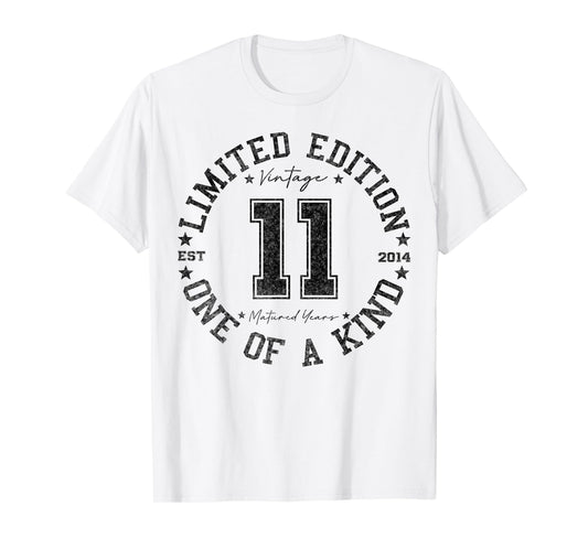 11 Year Old Gifts Vintage 2014 Limited Edition 11th Birthday T-Shirt
