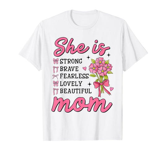 She Is Mom Christian Mother's Day Jesus Mama Religious Women T-Shirt