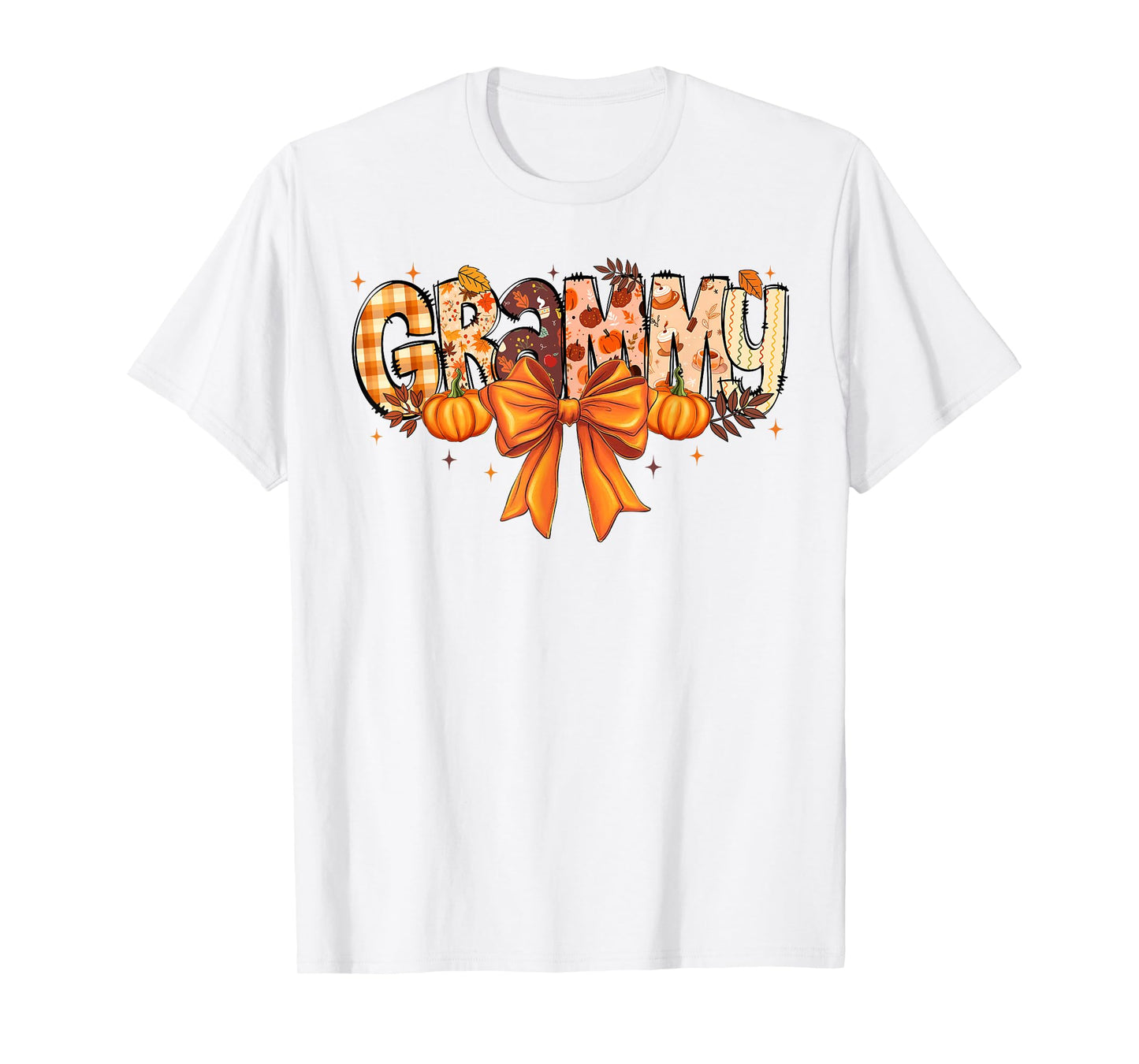 Retro Grammy Coquette Bows Grandma Fall Thanksgiving Women T-Shirt