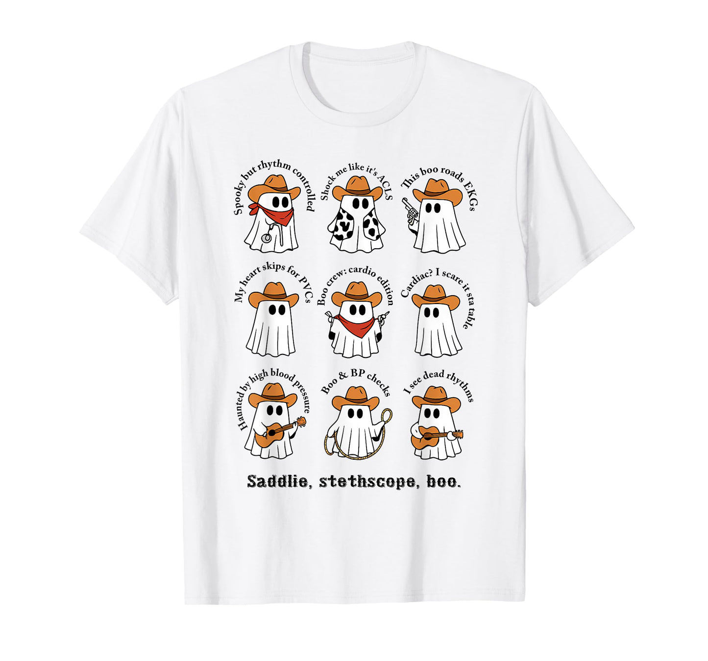 Cowboy Ghost Squad, Boo Haw Western Halloween, Spooky Season T-Shirt