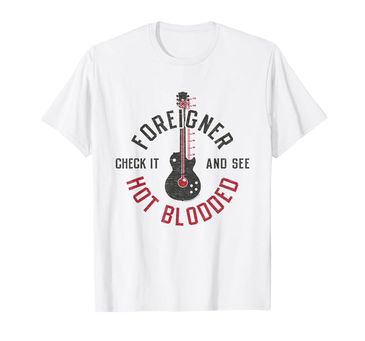Ripple Junction x Foreigner Hot Blooded Guitar Classic Rock T-Shirt