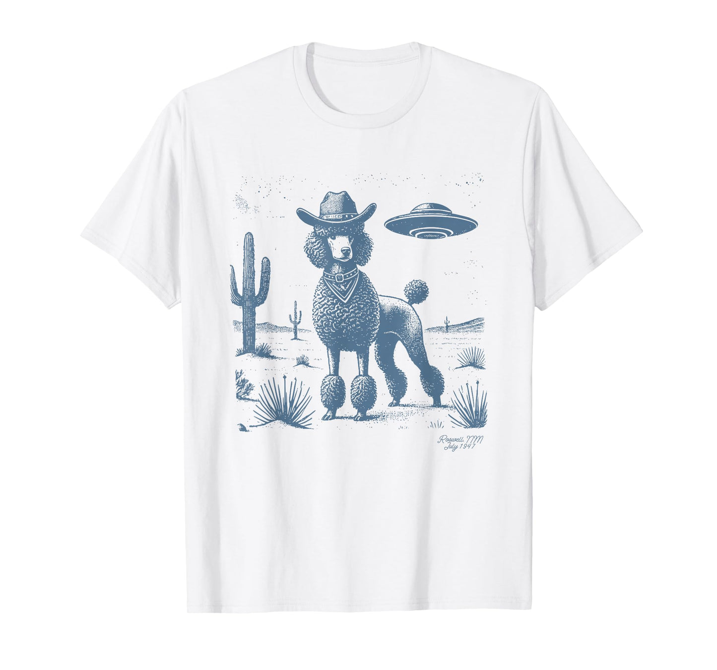 Poodle Cowboy UFO, Poodle Mom, Poodle Dad, Cowboy Poodle UFO T-Shirt