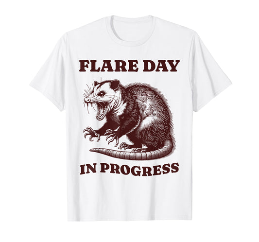 Vintage Possum Flare Day Invisible Illness Chronic Pain T-Shirt