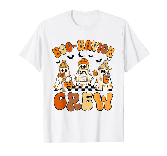 Retro Boo-Havior Crew Behavior Analyst Halloween ABA RBT T-Shirt